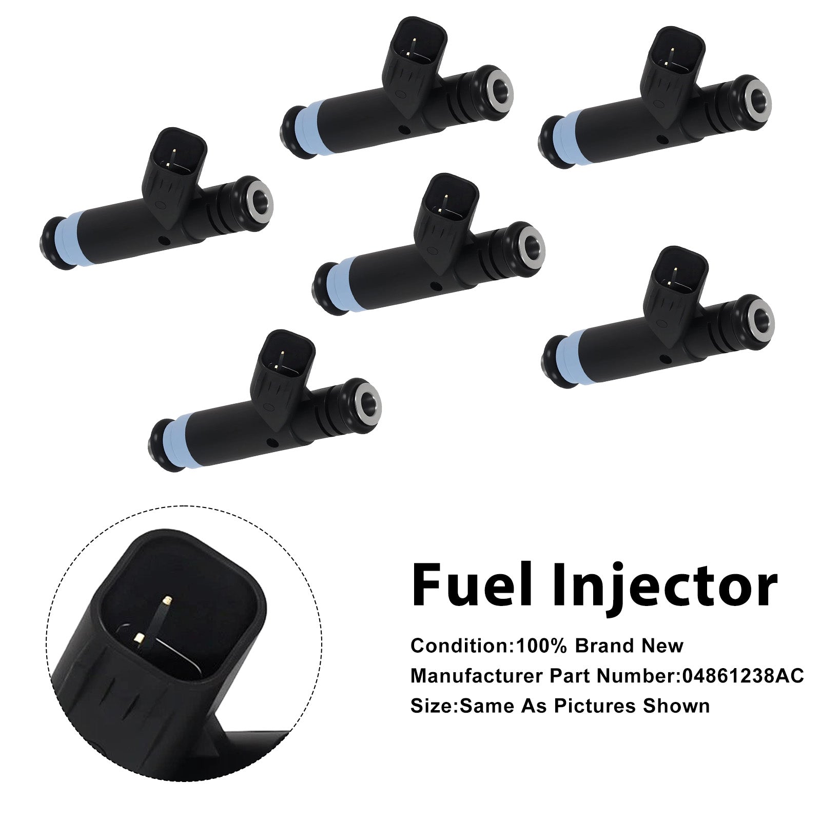 6 stk drivstoffinjektor for Chrysler 05-08 for Dodge 3.8L V6 04861238AC