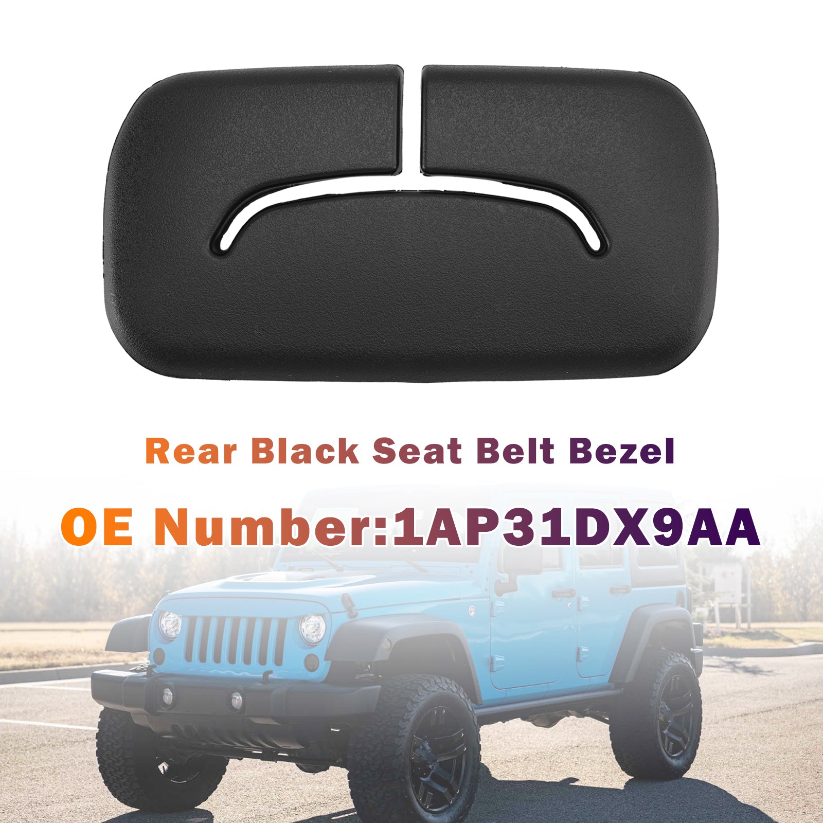 Zadní černý rám bezpečnostního pásu 1AP31DX9AA pro Jeep Wrangler JK 2011-2018