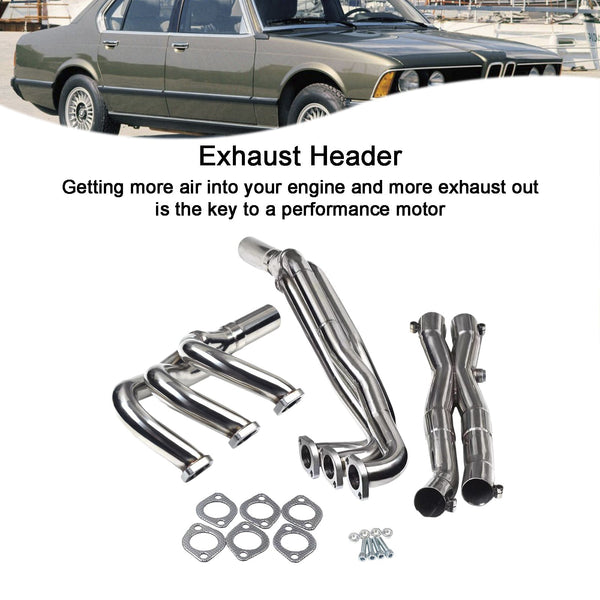 88–93 BMW E30 Modelle mit 2,5 l/2,7 l l6-Motoren, Edelstahl-Auspuffkrümmerkrümmer, generisch