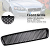Gloss Black Front Bumper Honeycomb Grille Grill Fit Volvo S40 V50 2004-2007