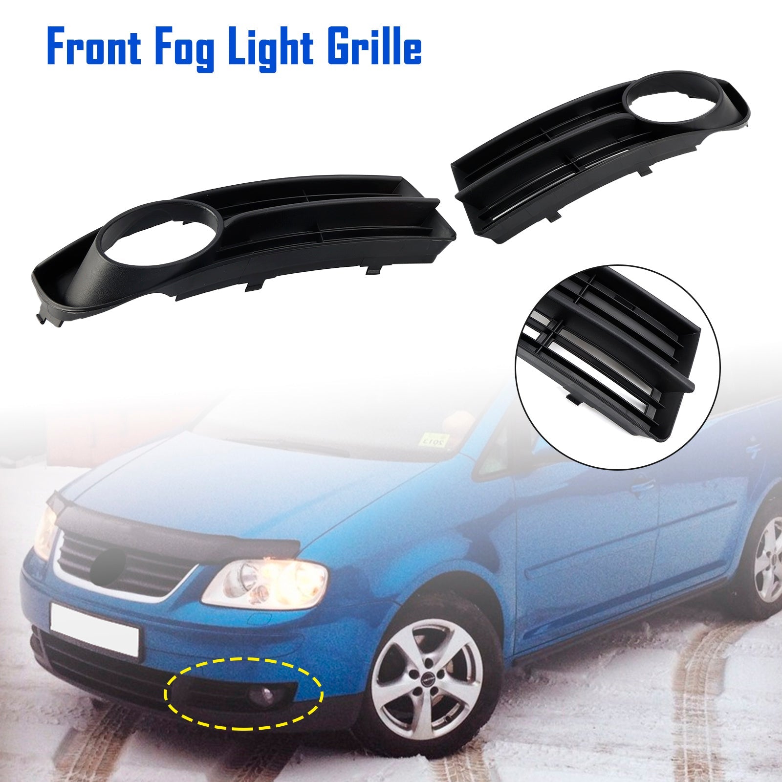 2003-2006 Volkswagen Caddy forreste støtfanger tåkelysgitter 1T0807666A 1T0807665A Generisk