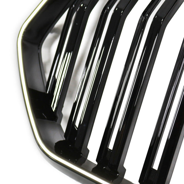 2023-2025 BMW X6 G06 M60Iダブルスラットフロントバンパーグリルw/カメラホールジェネリック