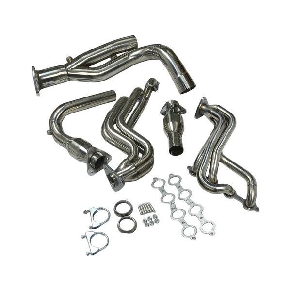 2002-2005 Chevy Avalanche 1500 Stainless Manifold Header Exhaust GMT800 V8 Engine W/Y-Pipe Generic