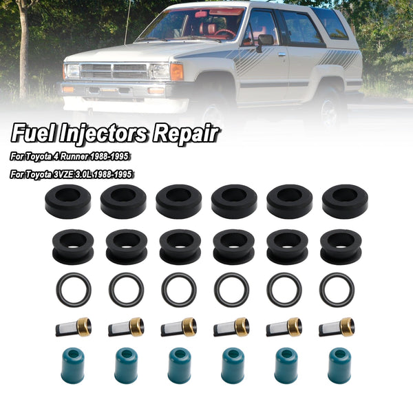 1988-1995 Toyota 4 Runner 3VZE Truck Fuel Injector Repair Seal Rebuild Kit 4-319 Generic