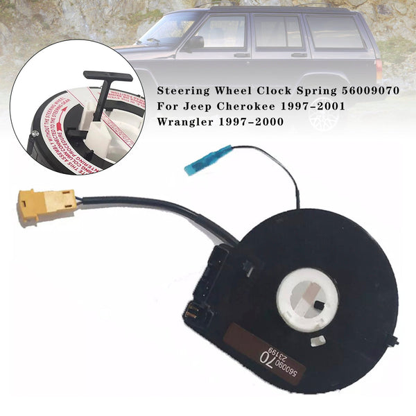 1997-2000/2002 Jeep Wrangler Steering Wheel Clock Spring 56009070 56047103AA Generic