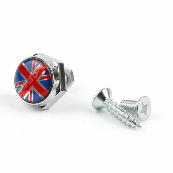 Mini Cooper Union Jack Metallo Cromato Telaio Targa Vite Tappo Bullone Generico