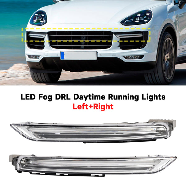 2015-2017 Porsche Cayenne 958 Pair LED FOOG DRL DAYTIME Running Lights 95863118130 95863118230