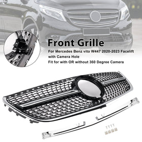 Chrom-Frontstoßstangengrill passend für Mercedes Vito W447 2014-2023 Diamond