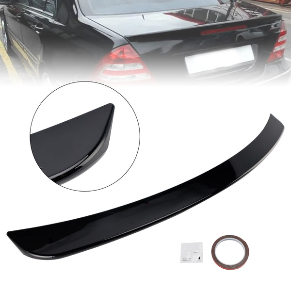 Glanset svart bakspoiler til Mercedes-Benz C-klasse W203 01-07 Sedan