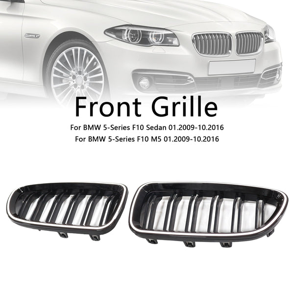 11.2009-02.2017 BMW 5-Serie F11 Grilla per paraurti renali Grille Gloss Black 51137203649 51137203650 Generico
