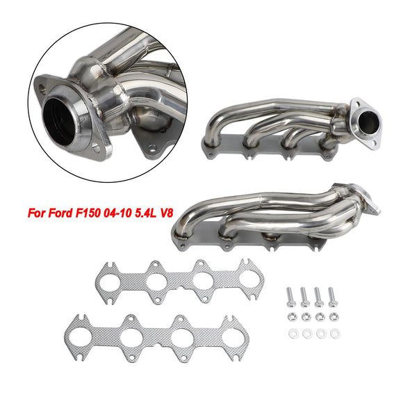 Ford F150 2004-2010 5.4 V8 rostfritt avgasgrenrör Shorty Headers Prestanda Generic