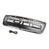Vorderer oberer Stoßstangengrill, passend für Ford Explorer 2012–2015, mit grauen Lichtern