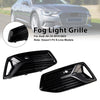2PCS Front Bumper Fog Light Cover Grill Grille Fit Audi A6 C8 2019-2023