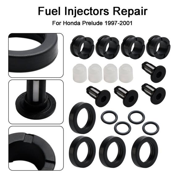 1997-2001 Honda Prelude 2.2 Fuel Injector Repair Service Kit H22A4 FJ582