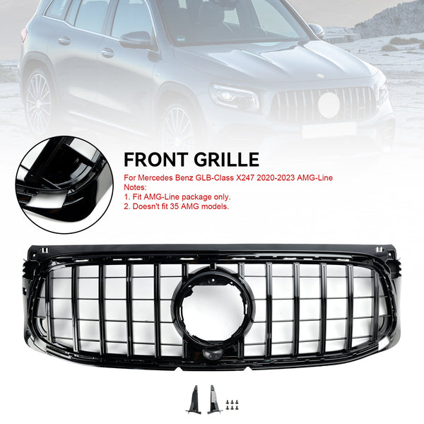 2020–2023 Mercedes Benz GLB X247 AMG-Line Gloss Black Front Bumper Grille Generic