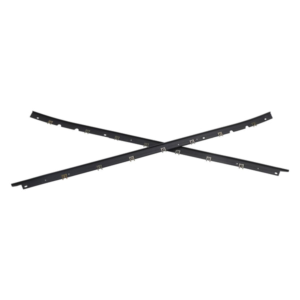 1984-1996 Chevrolet C4 Corvette Driver + Passenger Sides Door Panel Ytre Window Seals Midt-845680