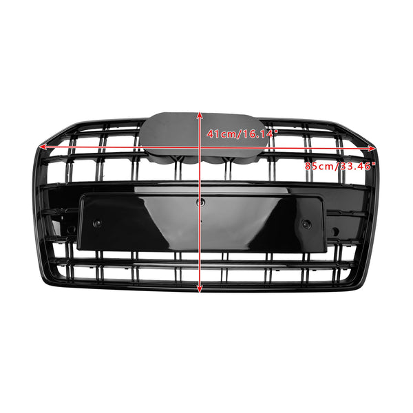 2016-2018 Audi A6 S6 C7 S6 Style Front Bumper Grille Grill Black Generic