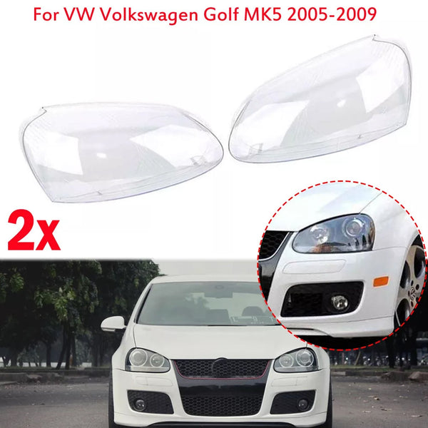2005–2009 Volkswagen Golf 5 MK5 2 Stück Frontscheinwerferlinse Scheinwerfer transparente Abdeckung 1K6941005S 1K6941006S Generisch