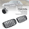 2015.07-2019.01 BMW 7 Series G11 Saloon 5 Door Pre-Facelift Black 2 Slat Front Kidney Grill Grille Generic