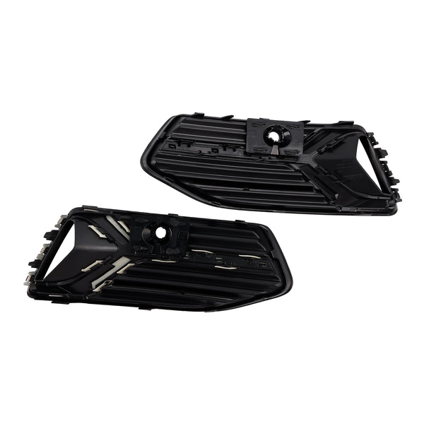 2PCS Front Bumper Fog Light Cover Grill Grille Fit Audi A6 C8 2019-2023
