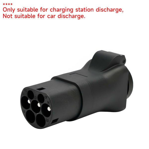 Descarga V2L tipo 2 a enchufe europeo EV adaptador de cargador 16A EVSE IEC62196 enchufe genérico