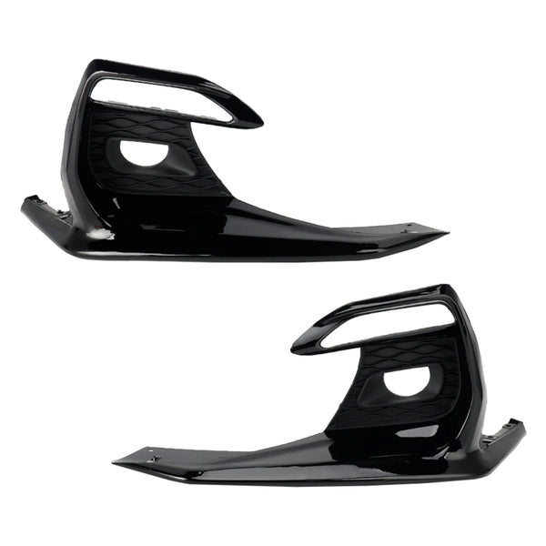 Bumper Fog Light Lamp Cover Black Grille Bezels For 2018-2020 Infiniti Q50 Sport