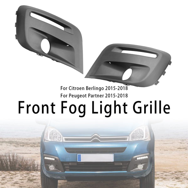 2015-2018 Citroen Berlingo Peugeot Partner Front Bumper Foglight Grille 1513564680 Generic