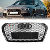 Audi 2017-2019 A4 S4 Honeycomb Mesh Hex Grille RS4 Style Grill