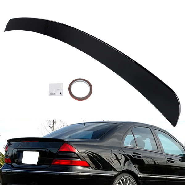Glanset svart bakspoiler til Mercedes-Benz C-klasse W203 01-07 Sedan