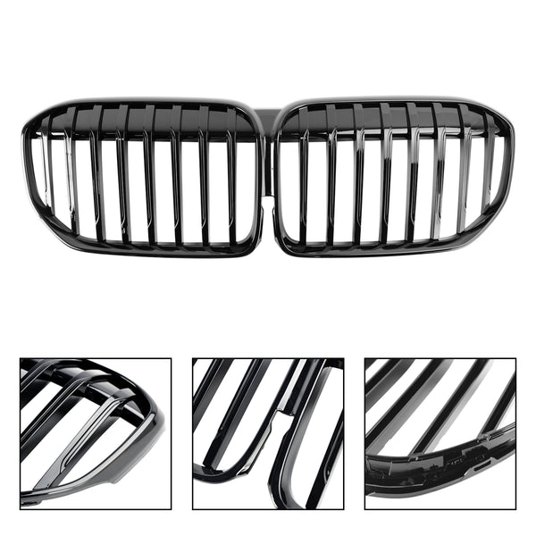 2019-2022 BMW 7 Series G12 Long-Wheelbase Version Facelift Gloss Black Front Grill Grille Generic