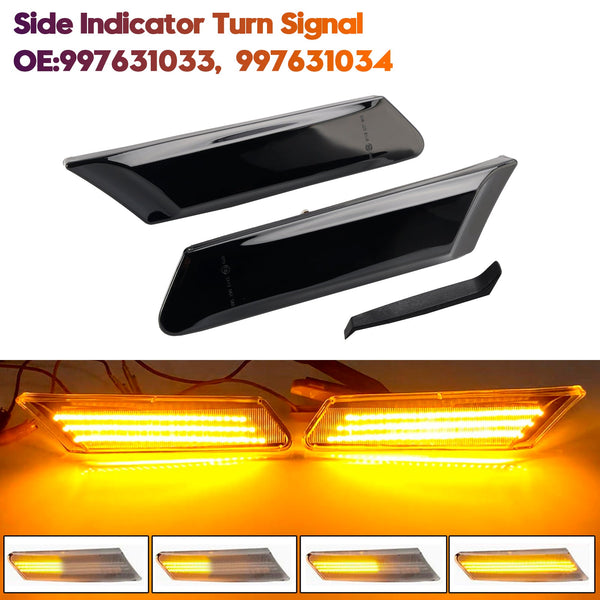 2005-2013 Porsche 997 911 Smoked LED Sekvenční blikání boční indikátor signálu 997631033