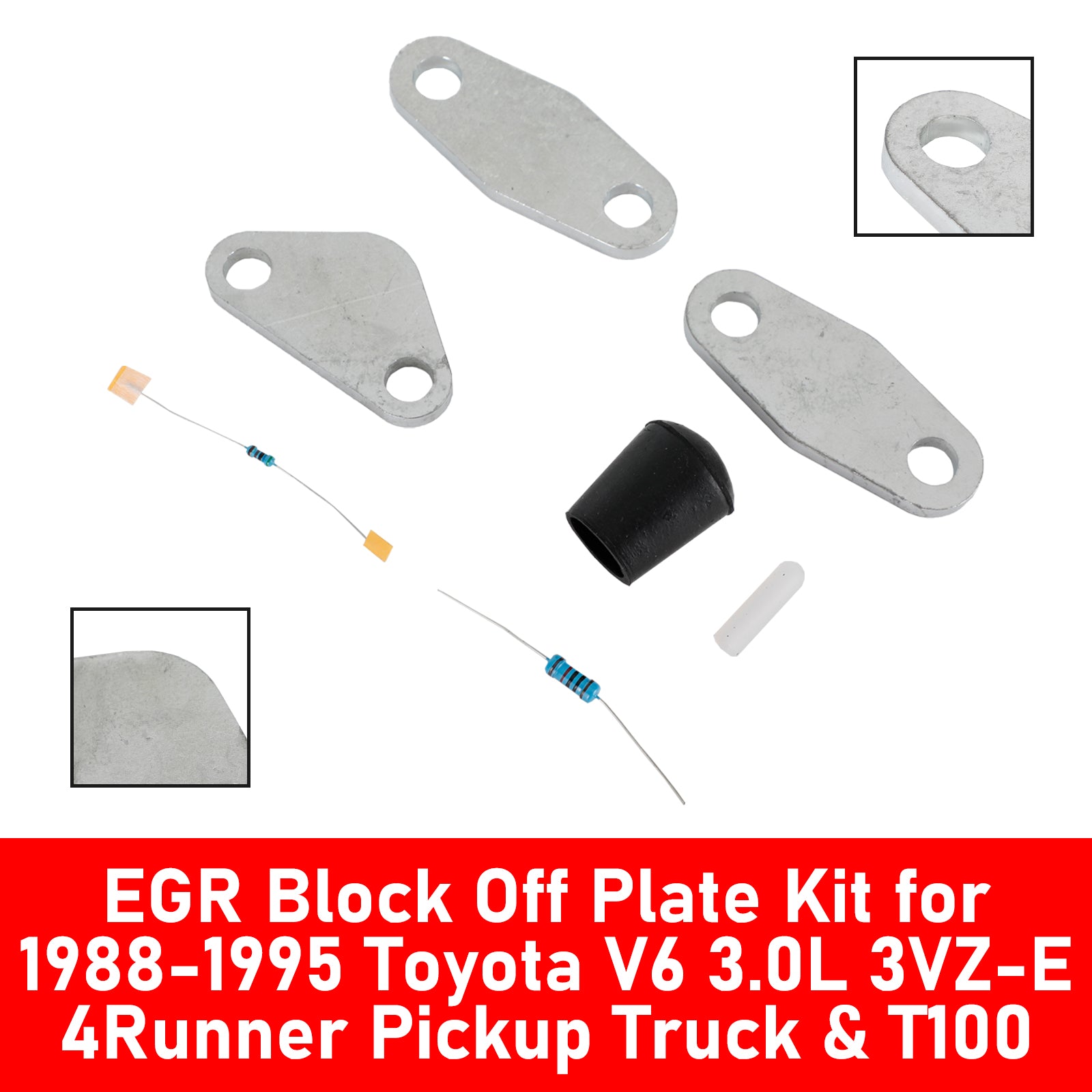 Toyota T100 1993–1994 V6 3.0L 3VZ-E Motoren EGR Block Off Plate Kit