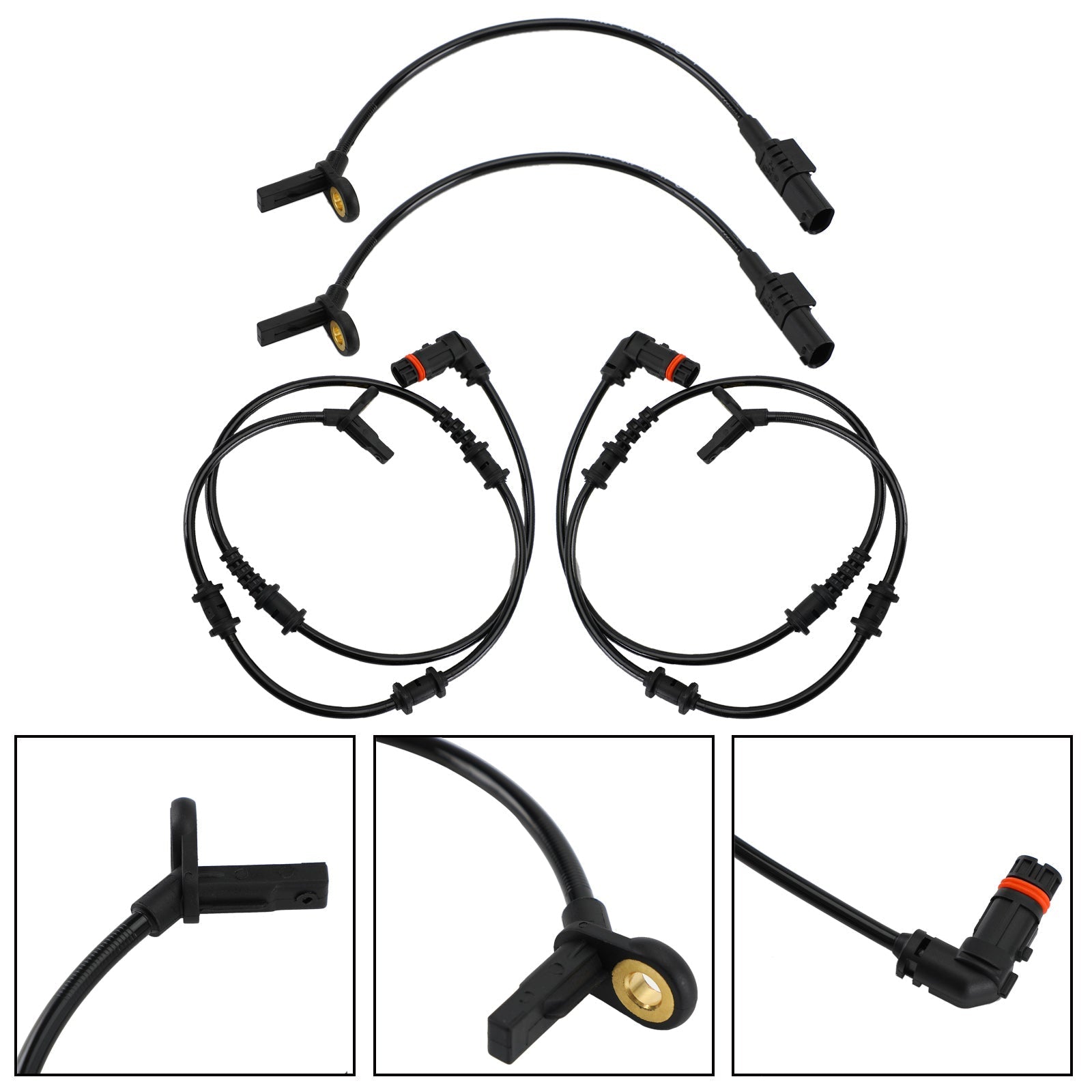 2007-2009 Mercedes-Benz R320 3.0L Sæt 4 stk. ABS-hastighedssensor for bag 1645400717 1645400917