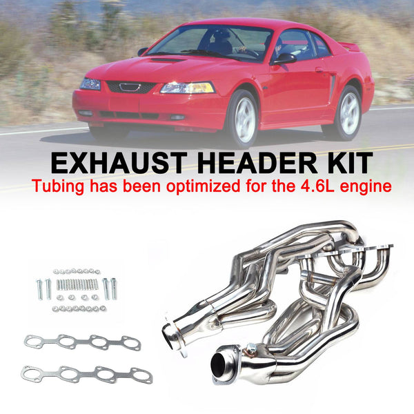 1996-2004 Ford Mustang GT 4.6L V8 Sohc Engine Pair Stainless Exhaust Manifold Headers Generic