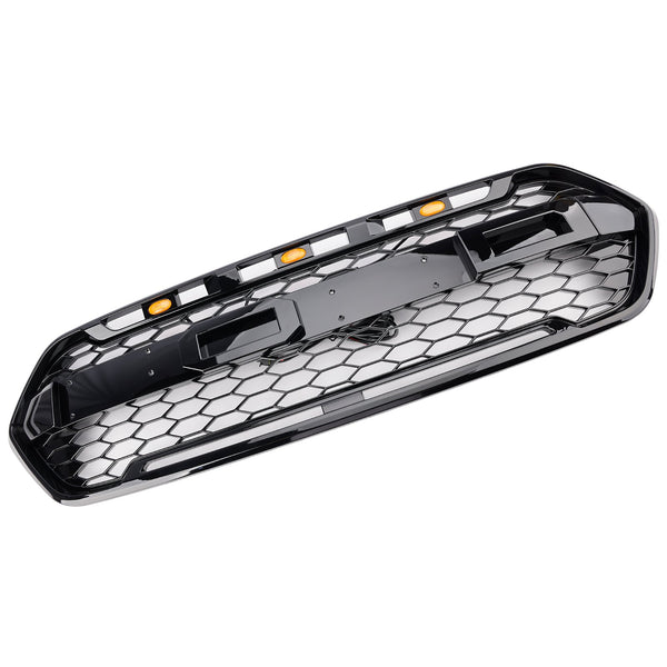 2018-2023 Ford Transit Custom Trail w/ 3led Raptor Style ne MSRT Custom Gloss Black Front Bumper Grille 2467234 Generic
