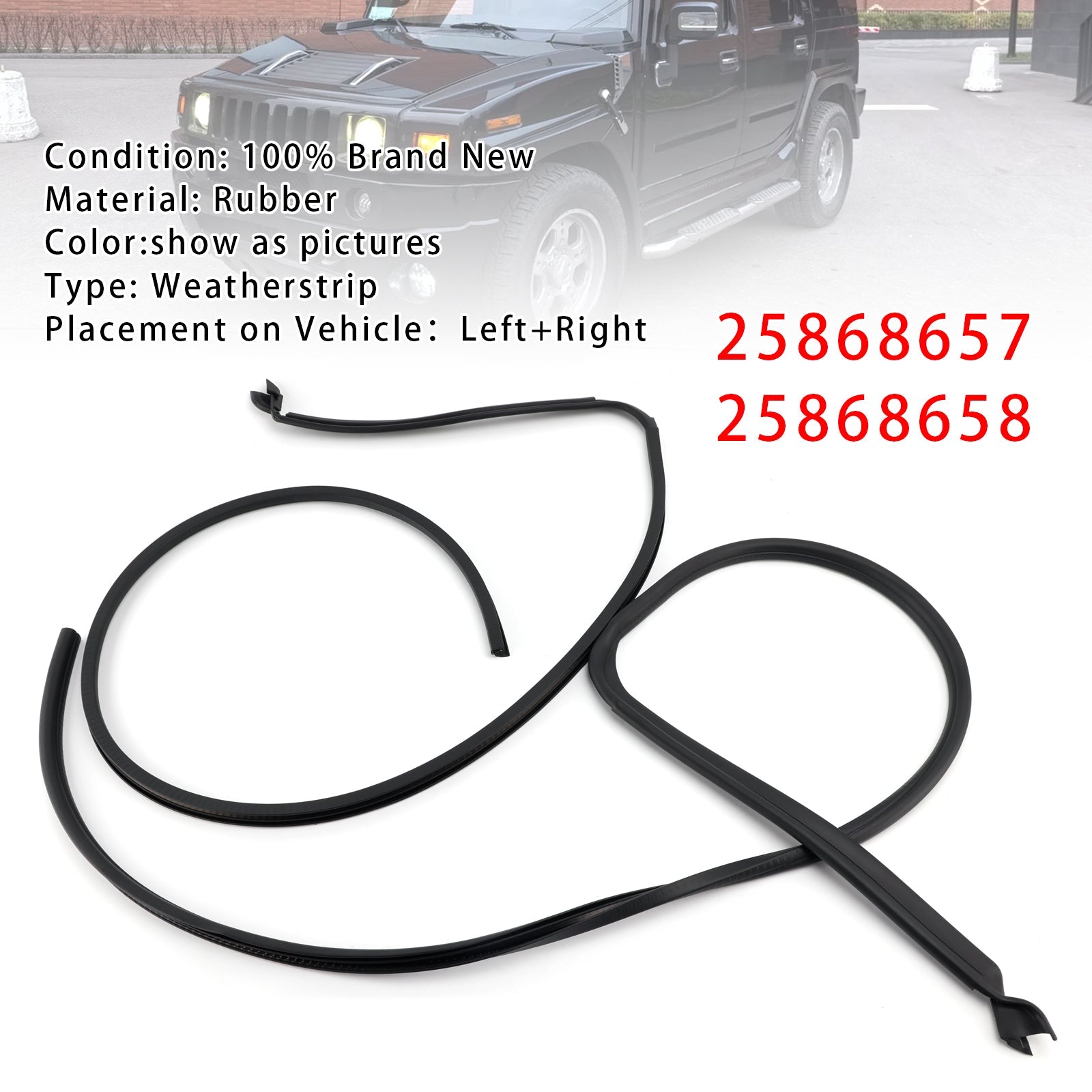 Levá+pravá dveřní lišta 25868657 25868658 pro Hummer H2 2003-2009