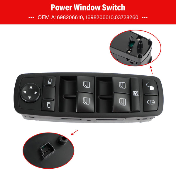 Master Power Window Switch For Mercedes-Benz W169 W245 1698206610