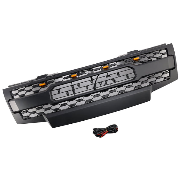 2009-2019 Nissan Frontier com luzes LED Grill Black Grill Grill Genic