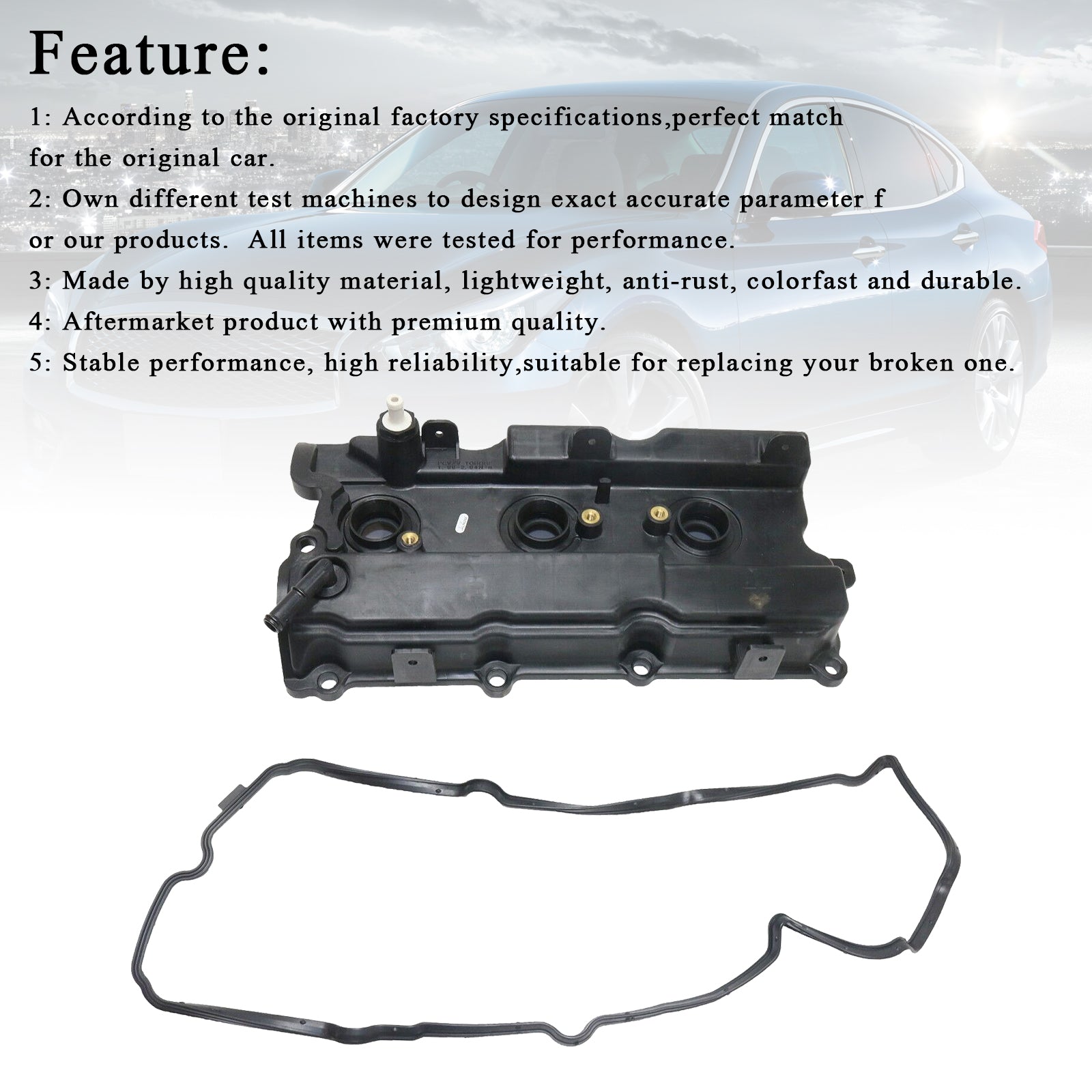 2002-2004 Infiniti I35 Kryty ventilů motoru Těsnění + zapalovací cívka UF-349 132648J102
