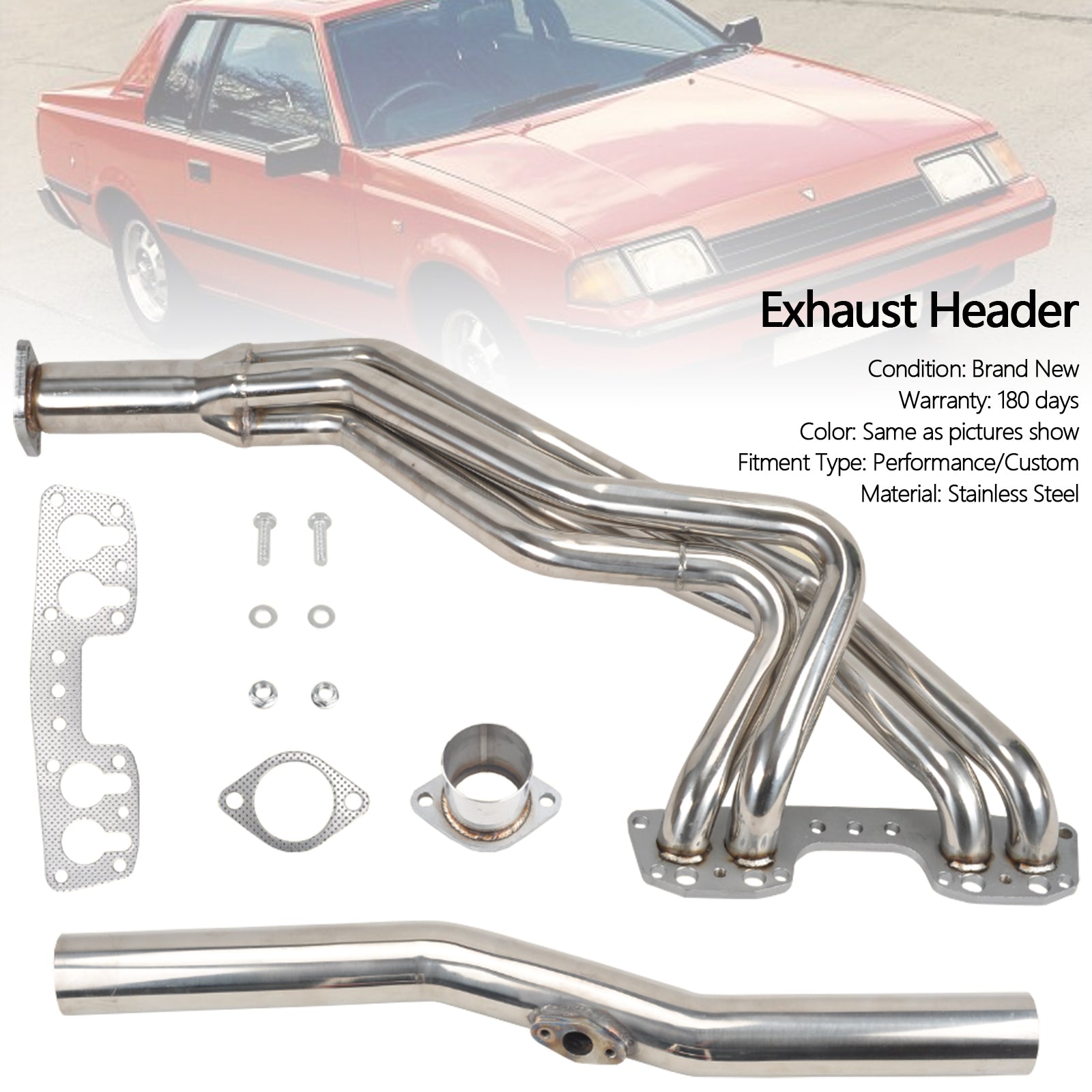 1975-1983 Toyota Hilux 4WD 2.2L SOHC motor eksosmanifold toppstykke