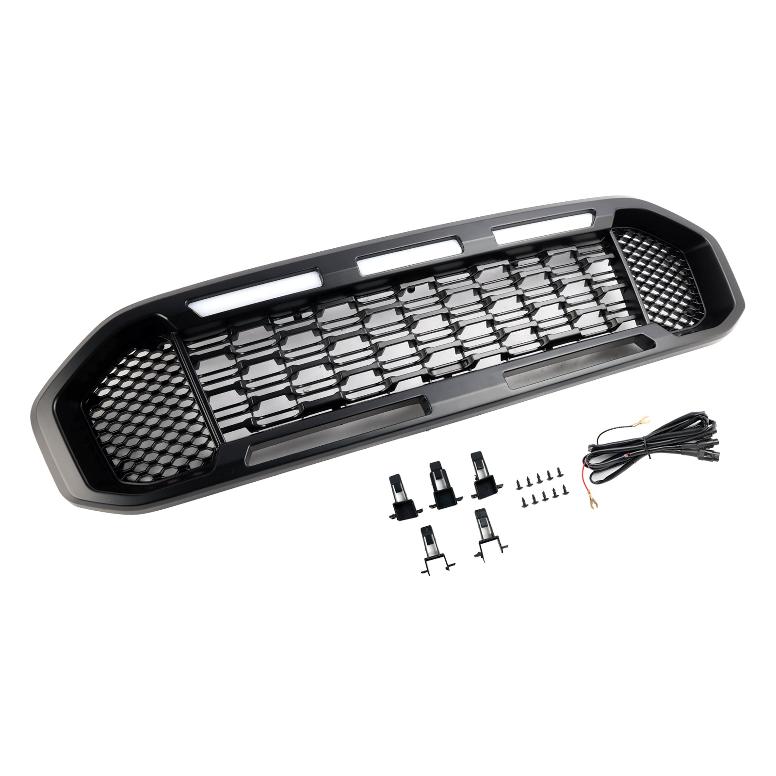 2019-2023 Ford Ranger Black Front Bumper Grille T8 W/LED Light