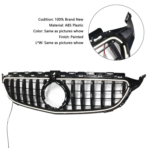 Mercedes Benz Classe C 2015-2021 W205 C200 C250 C300 C350 Griglia paraurti anteriore nera con LED generico