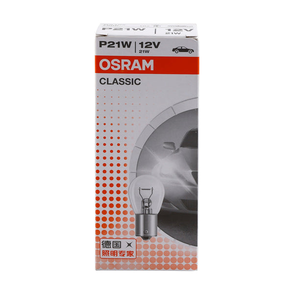 OSRAM 10st CAR LIGHT TUBULER LAMPLALB P21W BA15S 12V 21W 7506 Generisk