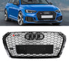 Audi A4 S4 2017-2019 Honeycomb Mesh Hex Grille RS4 Style Grill