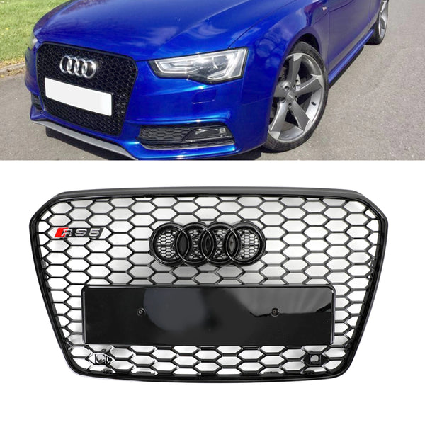 2013-2016 Audi A5/S5 B8.5 échange contre une grille de pare-chocs avant en maille nid d'abeille de style RS5 générique