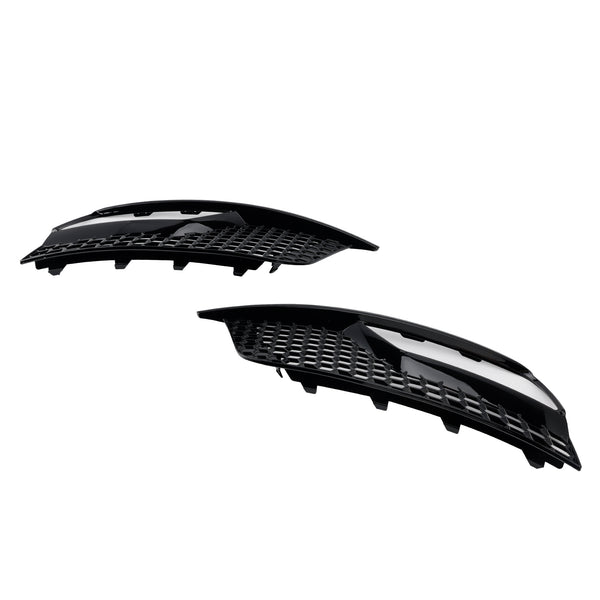 Glänzend schwarze Nebelscheinwerfer-Grillabdeckungen, passend für Audi A3 8V Limousine 2013–2016