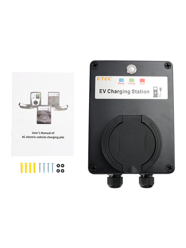 EV Charger Charging Wall Box Unit Socket Rapid EV WallBox 32A 22KW Type2 IP65 Indoor Outdoor