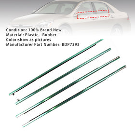4PCS Door Window Belt Trim Molding For Honda Accord CM5 4D Sedan 2003-2005