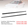 2PCS L&R Side Door Window Belt Trim Molding For Honda Civic EG6 EG4 3D 1992-1995