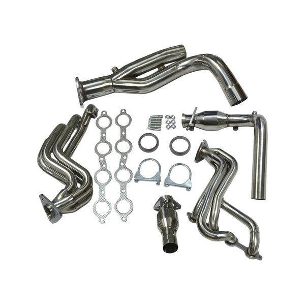 2002-2005 Chevy Avalanche 1500 Stainless Manifold Header Exhaust GMT800 V8 Engine W/Y-Pipe Generic